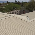 Painted Corrugated Metal Roof in Tucson with a Southwestern Flair